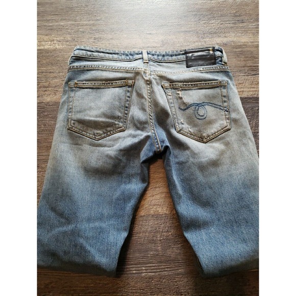 R13 Jeans Boy Skinny In Cromwell Sz 24 Distressed Made In Italy (N - Picture 10 of 11